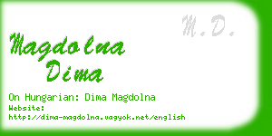 magdolna dima business card